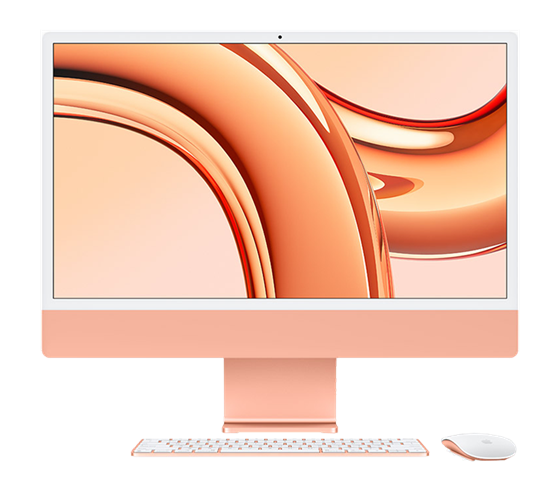 Apple iMac 24'' M3 (8CPU+10GPU), 16 GB, 512 GB SSD, CZ NUM, oranžový