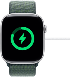 Téměř úplně nabité Apple Watch Series 10