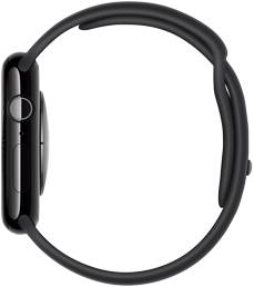 Pohled z boku na Apple Watch Series 10, aby bylo vidět, jak jsou tenké